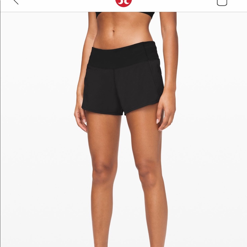Lululemon - black Run Times Shorts - size 4